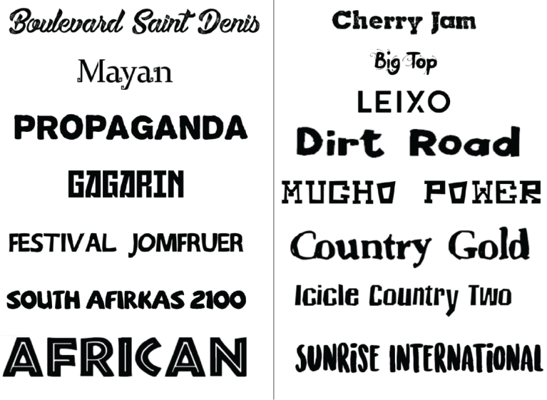 Festival Poster Fonts